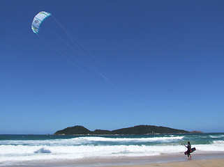 Image showing Kitesurfing