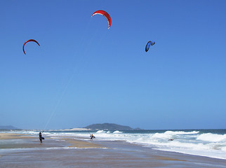 Image showing Kite surfing