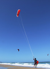 Image showing Kite surfing