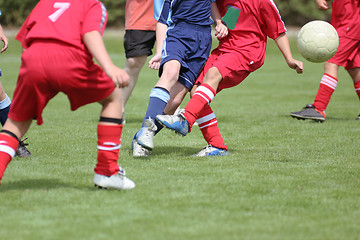 Image showing Boys playing soccer