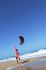 Image showing Kite surfing