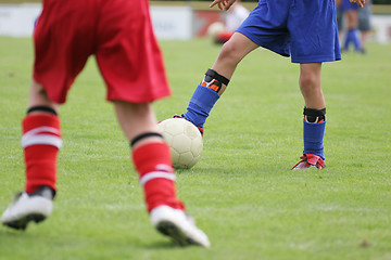 Image showing Young soccer players