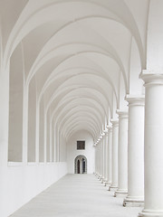 Image showing White colonnade