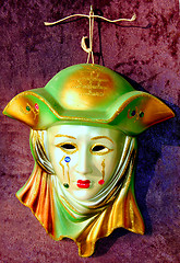 Image showing carnival mask from a shop in venice,italy