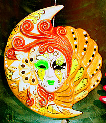 Image showing carnival mask from a shop in venice,italy