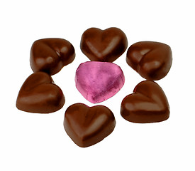 Image showing Heart chocolates