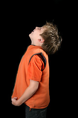 Image showing Boy looking up