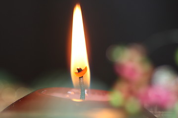 Image showing candle in the dark