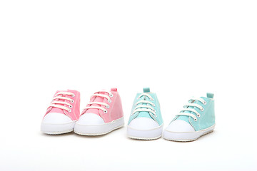 Image showing pink and blue shoes