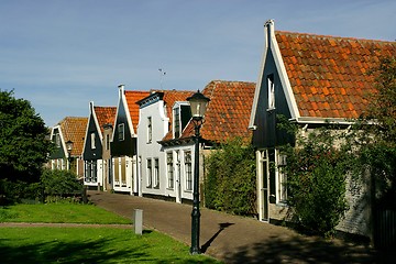 Image showing street- typical dutch houses