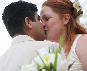 Image showing Wedding kiss