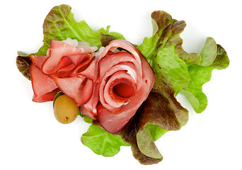 Image showing Prosciutto  and Greens