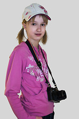 Image showing Girl with a camera