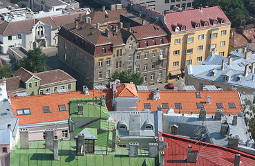 Image showing colorful roofs of tallinn