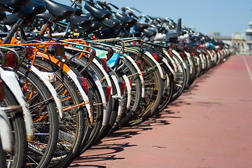 Image showing parked bikes