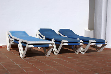 Image showing sunbeds