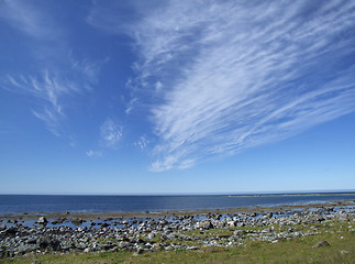 Image showing White clouds and blue sky