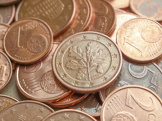 Image showing Euro coins background