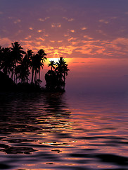 Image showing Beautiful sunrise in Rawai Phuket