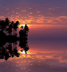 Image showing Beautiful sunrise in Rawai Phuket