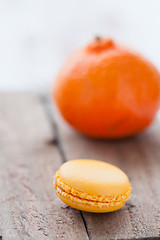 Image showing Macaroon and orange