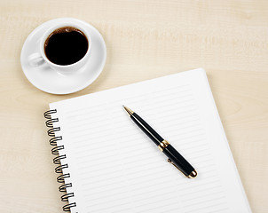 Image showing White cup and white page 