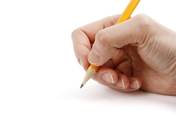 Image showing Woman hand with pen 