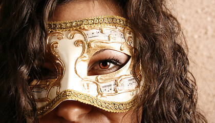 Image showing Woman wearing a mask 