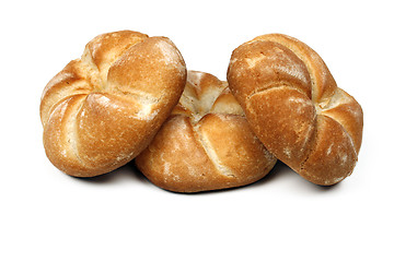 Image showing Three rolls bread 