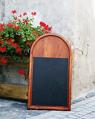 Image showing A blank blackboard 