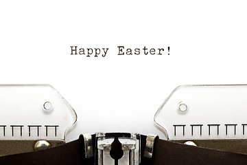 Image showing Typewriter Happy Easter