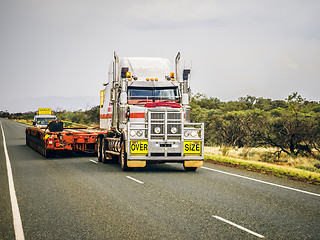 Image showing oversize load ahead