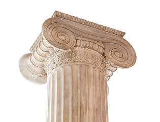 Image showing Ionic Column Capital on white