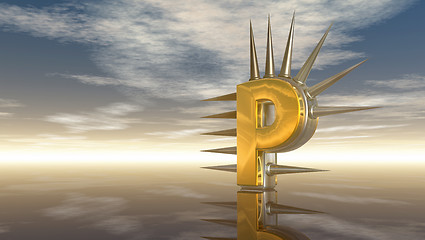 Image showing prickles letter p