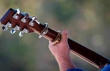 Image showing man hand with guitar