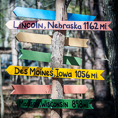 Image showing direction and distance sign from charlotte, north carolina