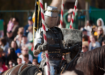 Image showing armored joust knight