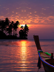 Image showing Beautiful sunrise in Rawai Phuket