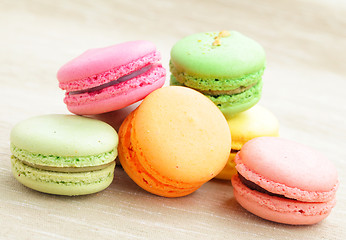 Image showing Colorful macaroons