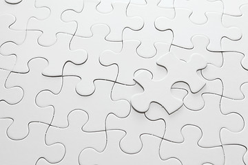 Image showing white jigsaw puzzle