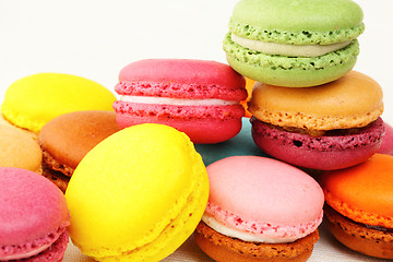 Image showing colorful macarons