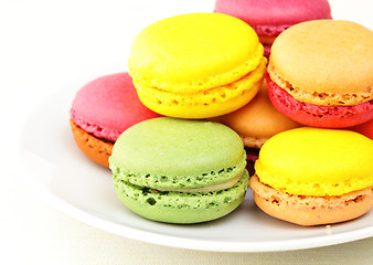 Image showing colorful macarons