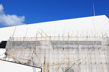 Image showing bamboo scaffolding