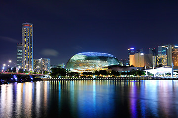 Image showing Singapore skyline night