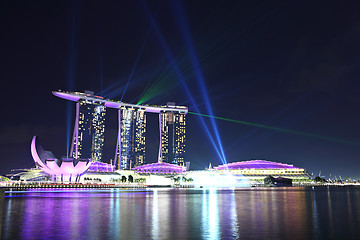 Image showing Singapore skyline night