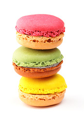 Image showing Colorful Macaron in close up