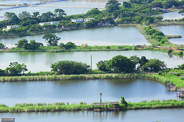 Image showing Fish hatchery pond 