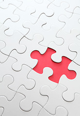 Image showing puzzle with missing red piece