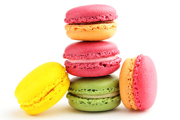 Image showing Colorful Macaron in close up