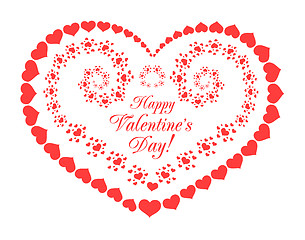 Image showing Valentine's day vector background with hearts